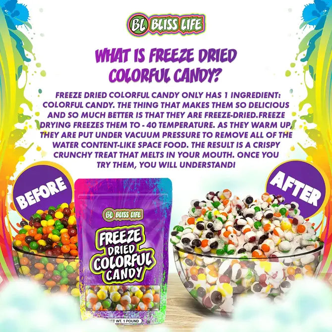 What is freeze dried colorful candy?